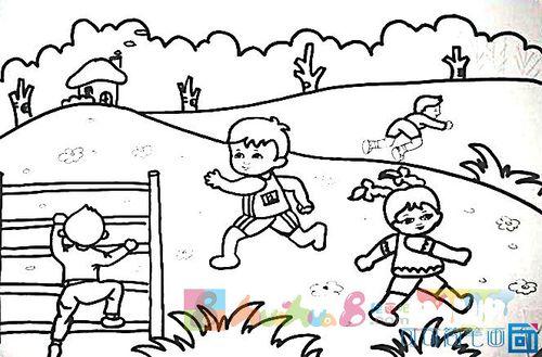 儿童爬梯子简笔画_小孩爬梯子的视频动画