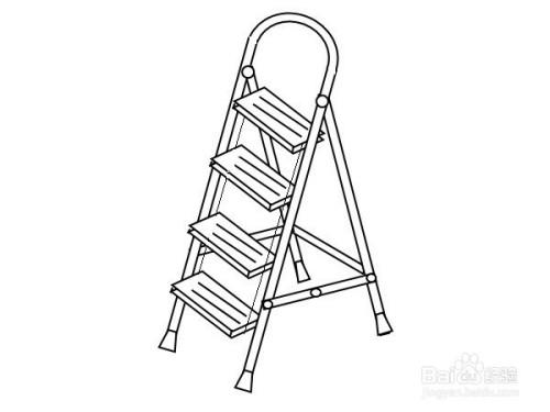 梯子画法_梯子画法简笔画立体