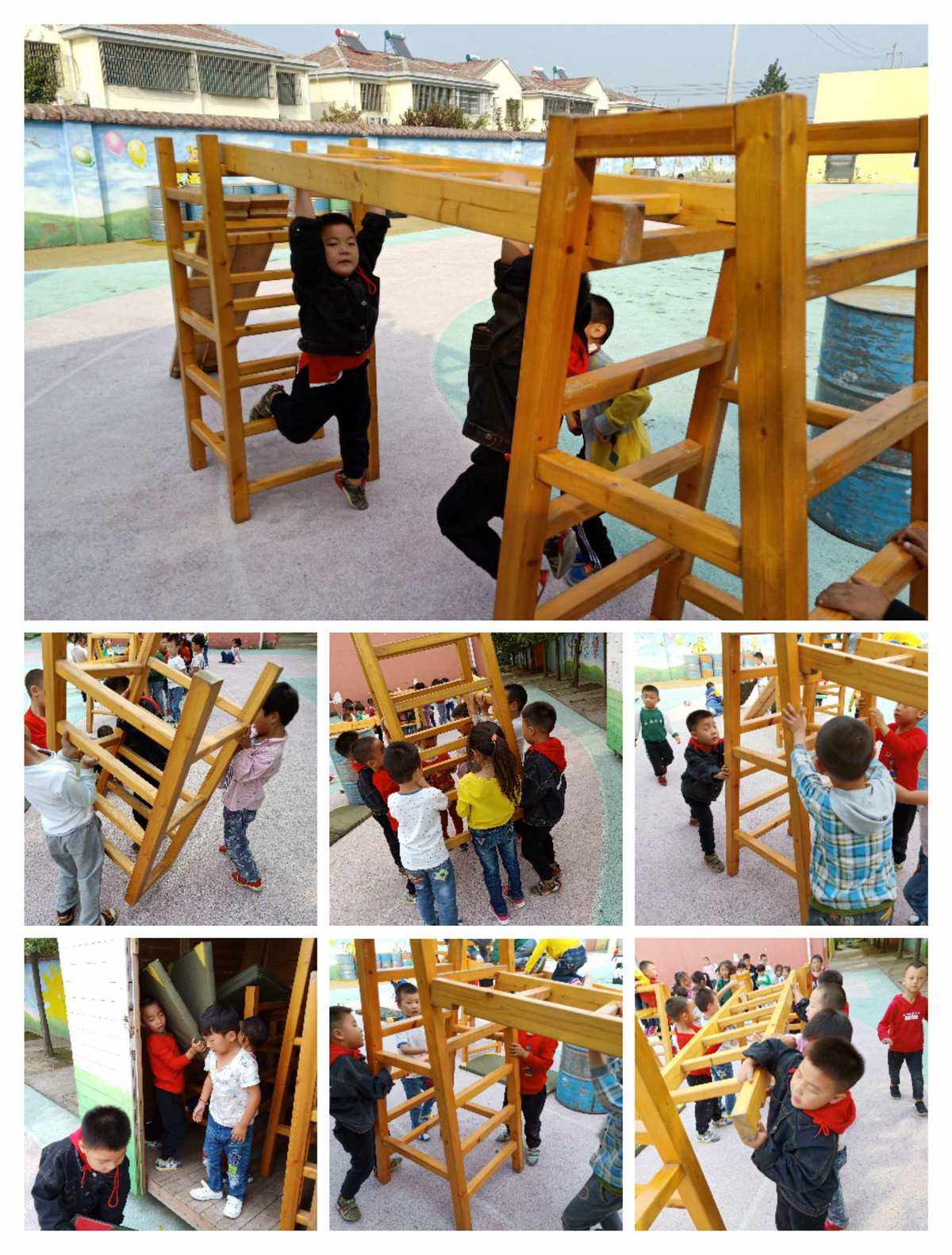安吉梯子主题活动_安吉游戏梯子玩法和规则图片