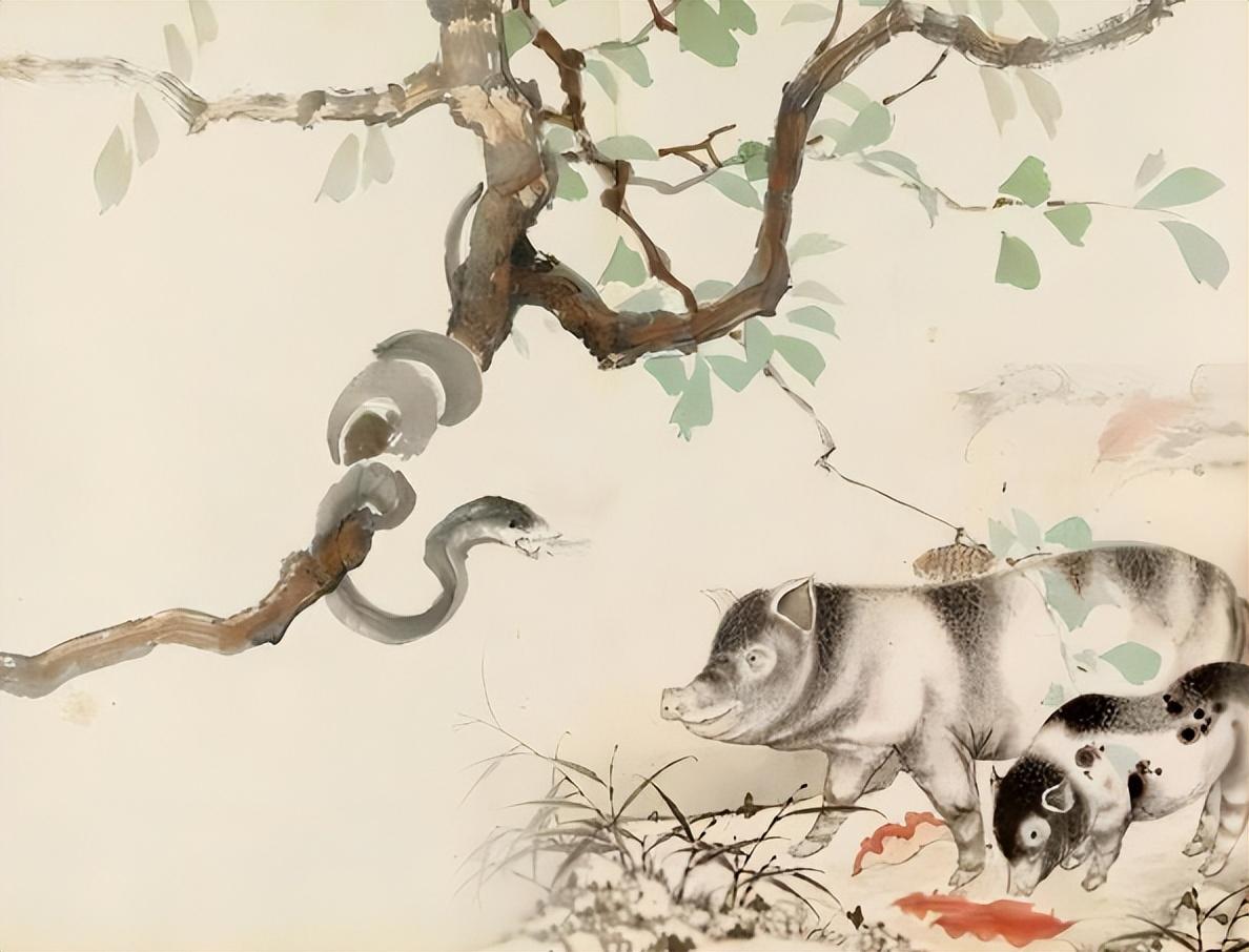 三条蛇仔缠大猪图片_三条蛇缠在一起的图片